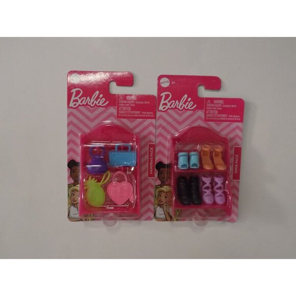Barbie - Handbag Pack - Shelf with 4 Handbags & Fashion Shoe Pack with Shoe Rack - Picture 2 of 6